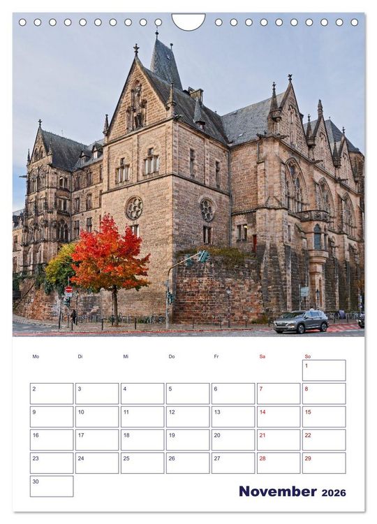 Produktbild: Marburg - Universit&auml;tsstadt mit Flair (Wandkalender 2026 DIN A4 hoch), CALVENDO Monatskalender