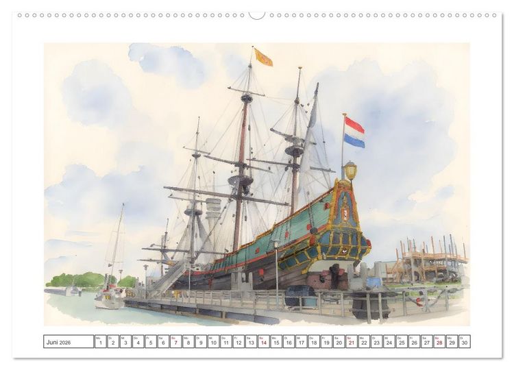 Produktbild: Zauberhafte Motive rund um's Ijsselmeer (hochwertiger Premium Wandkalender 2026 DIN A2 quer), Kunstdruck in Hochglanz