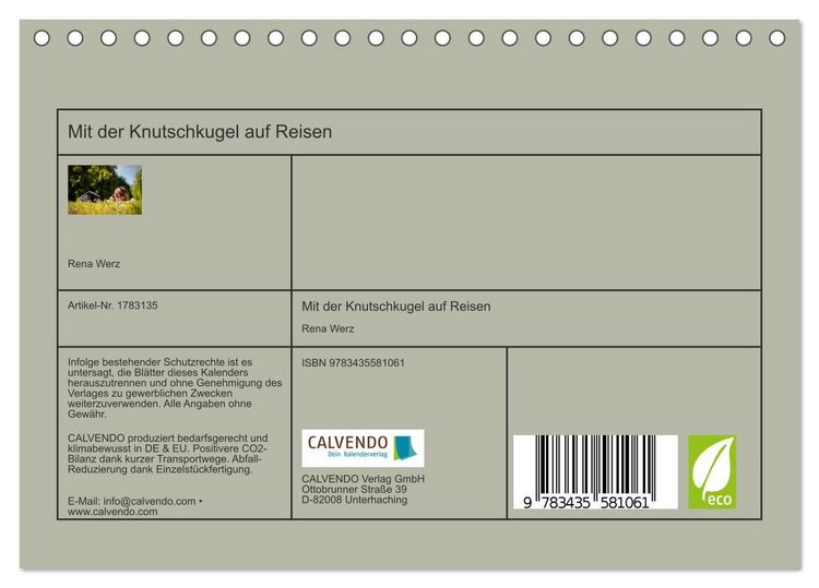 Produktbild: Mit der Knutschkugel auf Reisen (Tischkalender 2025 DIN A5 quer), CALVENDO Monatskalender