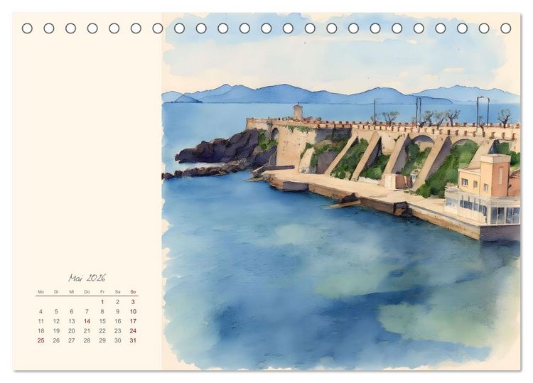 Produktbild: Rundreise durch die Toskana (Tischkalender 2026 DIN A5 quer), CALVENDO Monatskalender