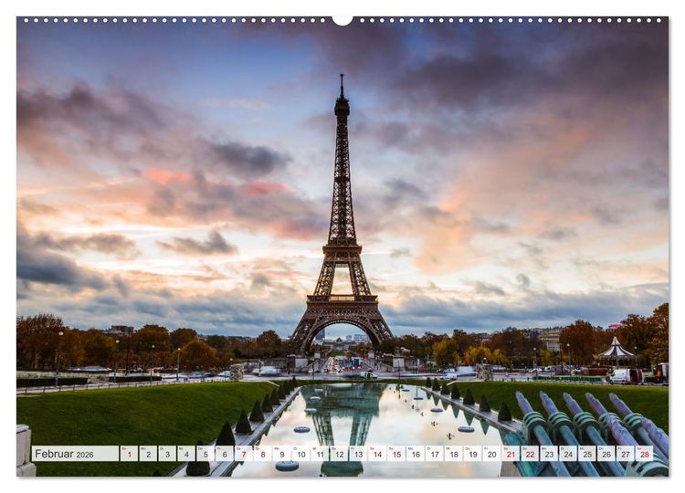 Produktbild: Paris - La Ville Lumi&egrave;re (hochwertiger Premium Wandkalender 2026 DIN A2 quer), Kunstdruck in Hochglanz