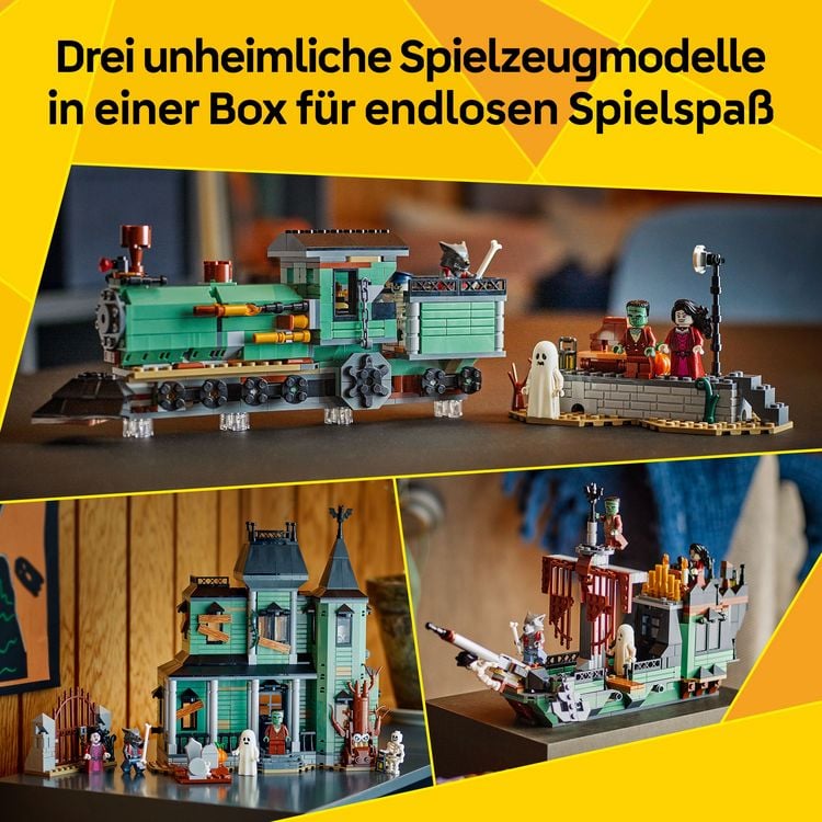 Produktbild: LEGO Creator Geisterhaus, 31167, 3-in-1 Spielzeug mit Haus und LEGO Zug