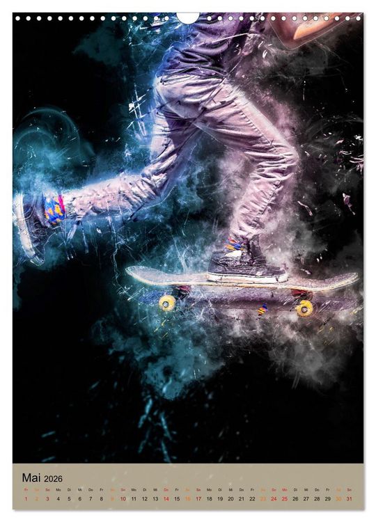 Produktbild: Skateboarding - einfach cool (Wandkalender 2026 DIN A3 hoch), CALVENDO Monatskalender