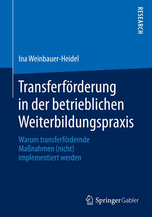 Produktbild: Transferf&ouml;rderung in der betrieblichen Weiterbildungspraxis