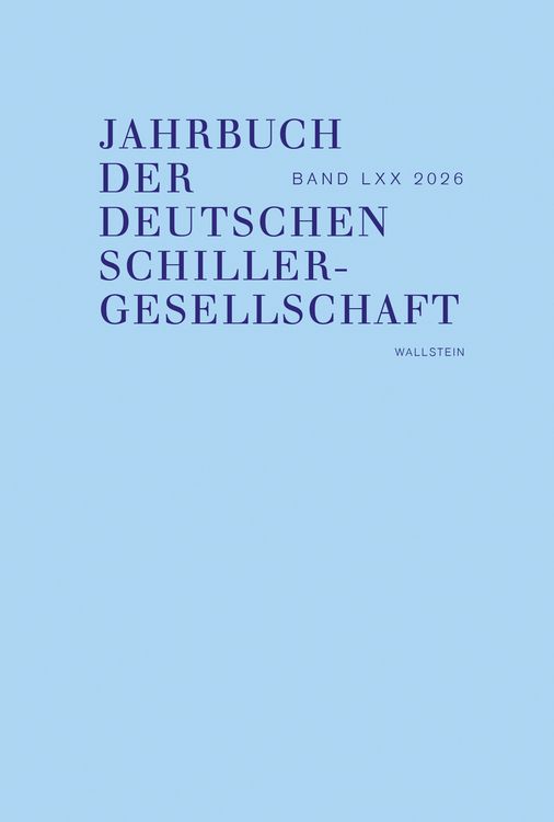 Produktbild: Jahrbuch der Deutschen Schillergesellschaft 2026