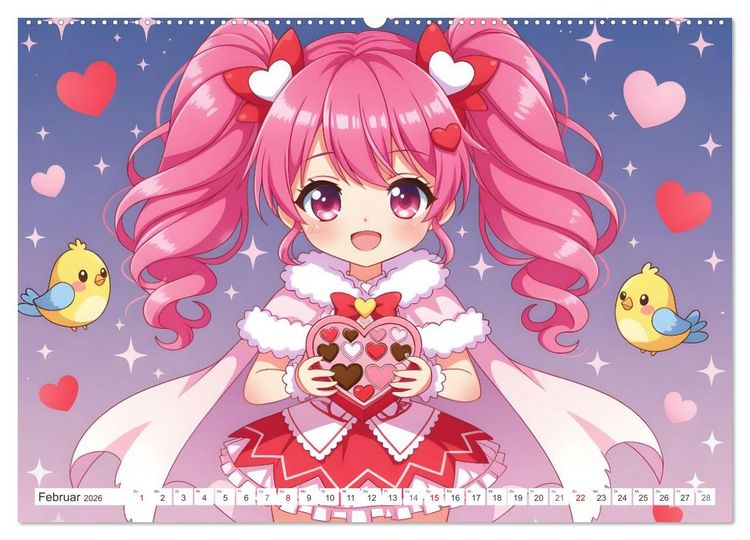 Produktbild: Kawaii Traumwelten (Wandkalender 2026 DIN A2 quer), CALVENDO Monatskalender
