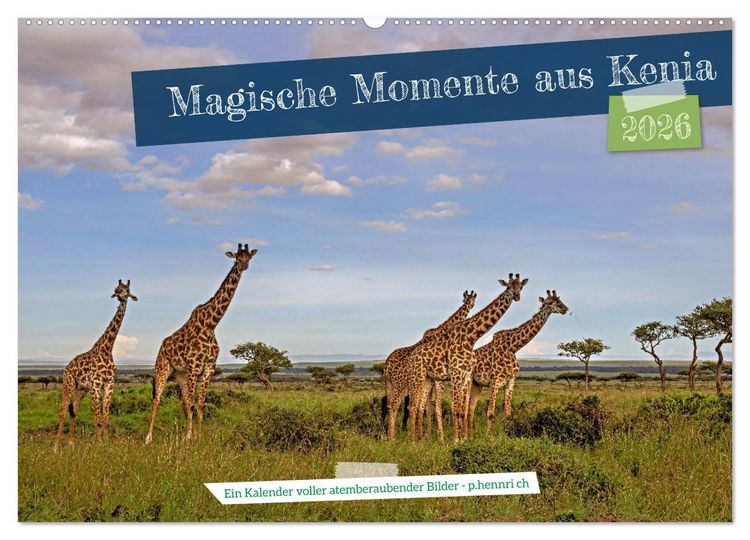 Produktbild: Magische Momente aus Kenia (Wandkalender 2026 DIN A2 quer), CALVENDO Monatskalender