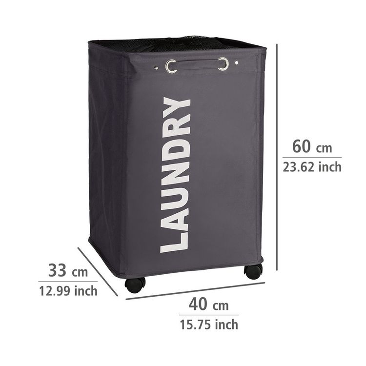 Produktbild: W&auml;schesammler Mod. Quadro Grau, Fassungsverm&ouml;gen: 79 Liter