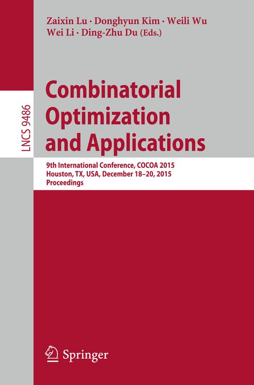 Produktbild: Combinatorial Optimization and Applications