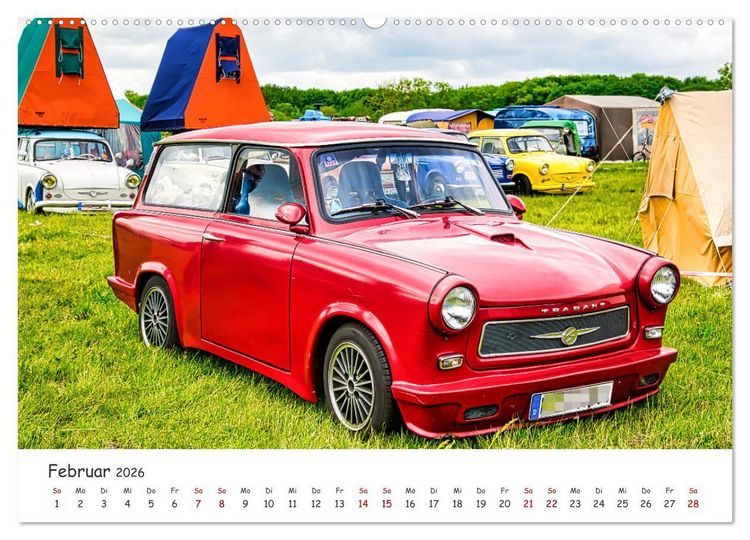 Produktbild: Trabi-Kult (hochwertiger Premium Wandkalender 2026 DIN A2 quer), Kunstdruck in Hochglanz