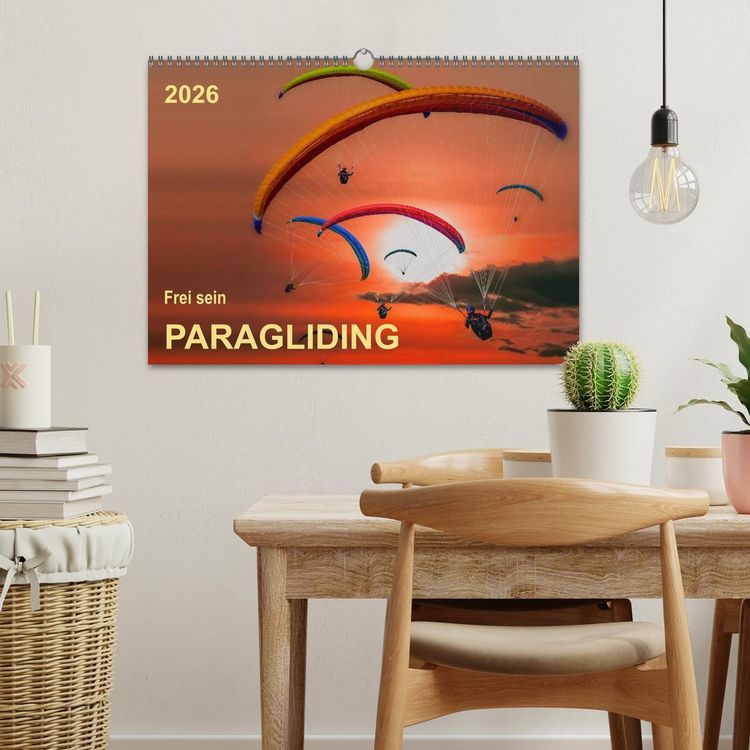 Produktbild: Frei sein - Paragliding (Wandkalender 2026 DIN A3 quer), CALVENDO Monatskalender