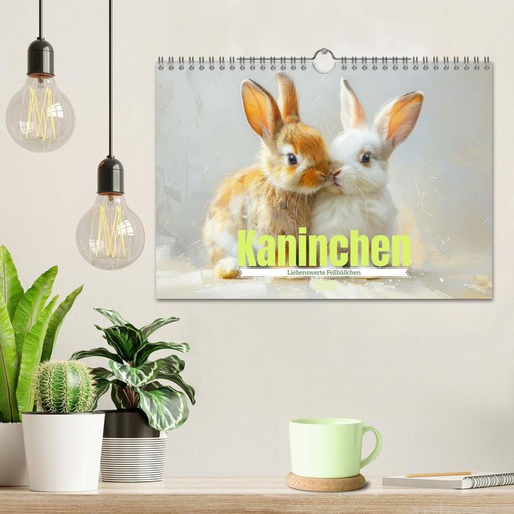 Produktbild: Kaninchen - Liebenswerte Fellb&auml;llchen (Wandkalender 2026 DIN A4 quer), CALVENDO Monatskalender