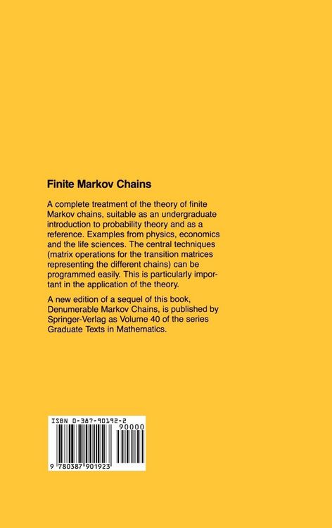 Produktbild: Finite Markov Chains