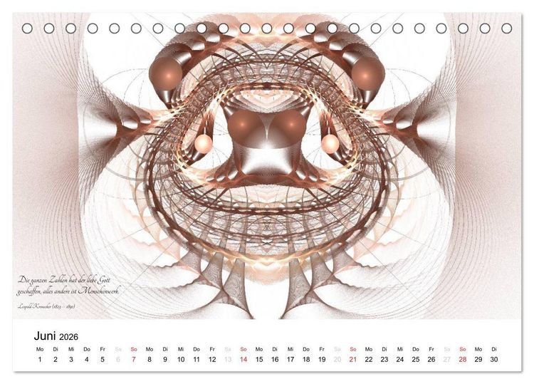 Produktbild: Mathematik - Grafiken und Zitate 2026 (Tischkalender 2026 DIN A5 quer), CALVENDO Monatskalender