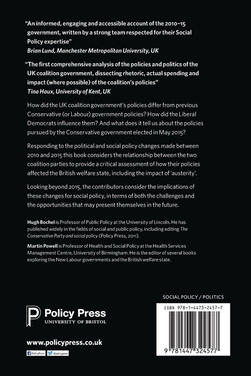 Produktbild: The coalition government and social policy