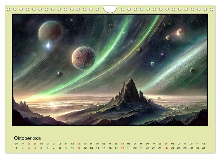Produktbild: Der Zauber fremder Welten (Wandkalender 2026 DIN A4 quer), CALVENDO Monatskalender