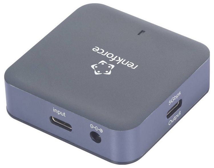 Produktbild: Renkforce RF-USBH-480 2 Port USB-Hub USB-A mit Aluminiumgeh&auml;use, mit USB-C&reg; Stecker Grau