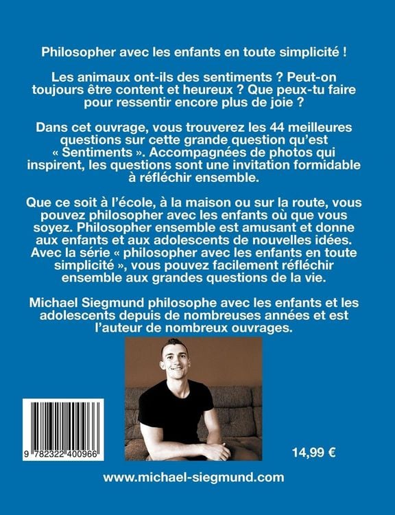 Produktbild: Philosophie pour les enfants - Sentiments. Les 44 meilleures questions pour philosopher avec les enfants et les adolescents