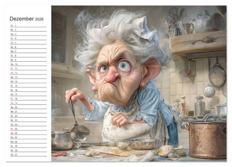 Produktbild: Oma macht jetzt Sonderschicht (Wandkalender 2026 DIN A2 quer), CALVENDO Monatskalender