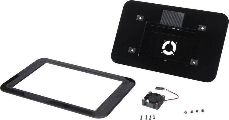 Produktbild: Joy-it RB-LCD-7P4-Case Display-Geh&auml;use Passend f&uuml;r (Entwicklungskits): Raspberry Pi&reg; inkl. aktiven K&uuml;hler Schwarz