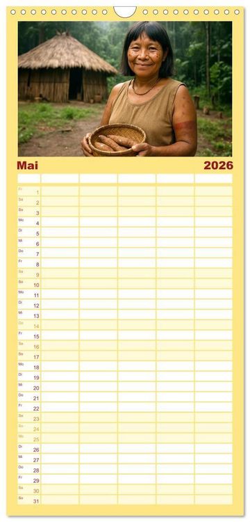 Produktbild: Familienplaner 2026 - Die H&uuml;ter alter Welten mit 5 Spalten (Wandkalender, 21 x 45 cm) CALVENDO