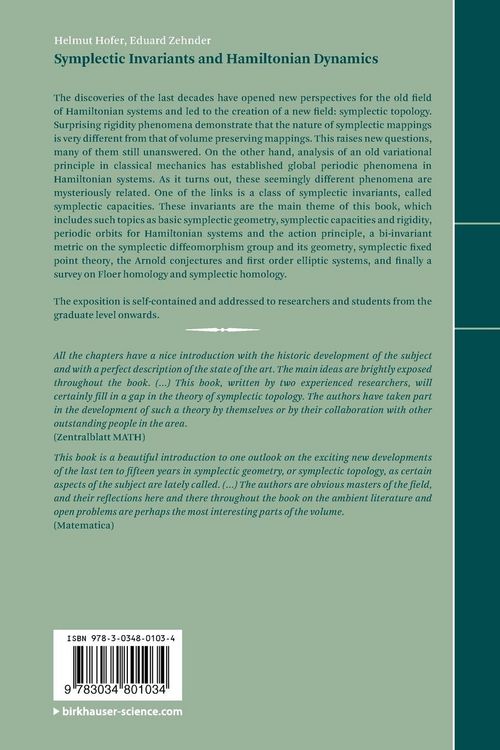 Produktbild: Symplectic Invariants and Hamiltonian Dynamics