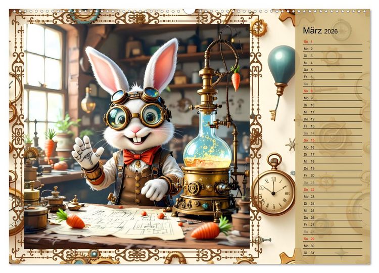 Produktbild: Hopp, Hopp durchs Zahnradland (Wandkalender 2026 DIN A2 quer), CALVENDO Monatskalender