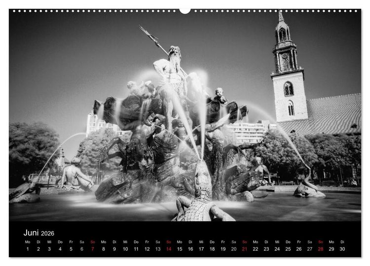 Produktbild: Berlin Monochrome (Wandkalender 2026 DIN A2 quer), CALVENDO Monatskalender