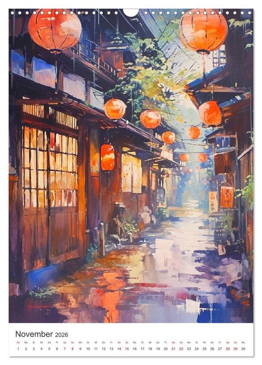 Produktbild: Japan. Impressionen im Aquarell-Stil (Wandkalender 2026 DIN A3 hoch), CALVENDO Monatskalender
