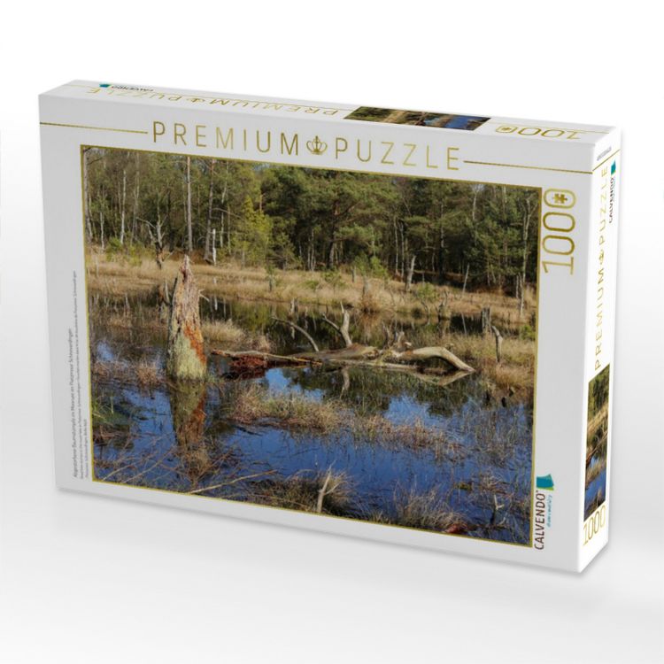 Produktbild: CALVENDO Puzzle Abgestorbene Baumst&uuml;mpfe im Moorsee im Pietzmoor Schneverdingen | 1000 Teile Lege-Gr&ouml;&szlig;e 64x48cm Foto-Puzzle f&uuml;r gl&uuml;ckliche Stunden
