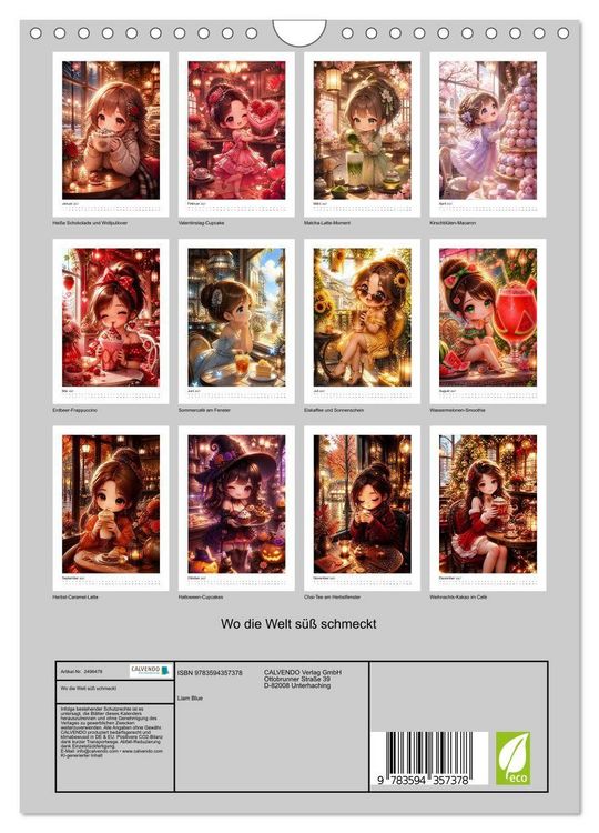 Produktbild: Wo die Welt s&uuml;&szlig; schmeckt (Wandkalender 2027 DIN A4 hoch), CALVENDO Monatskalender