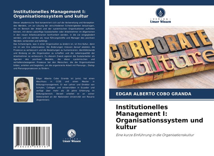 Produktbild: Institutionelles Management I: Organisationssystem und kultur