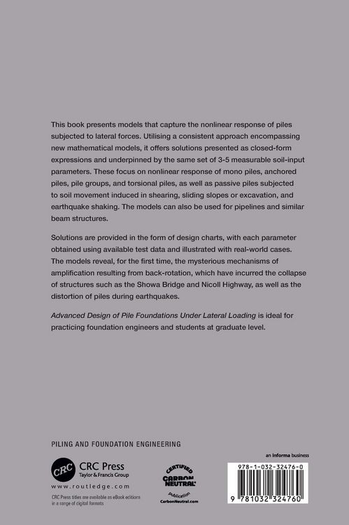 Produktbild: Advanced Design of Pile Foundations Under Lateral Loading