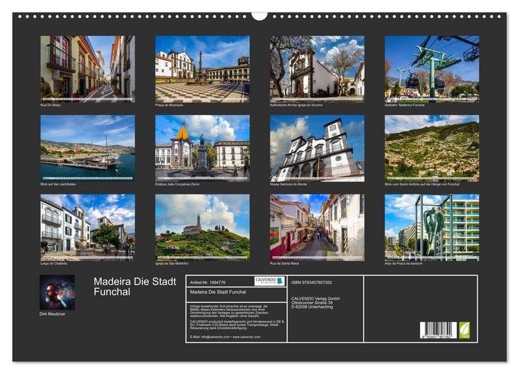 Produktbild: Madeira Die Stadt Funchal (Wandkalender 2026 DIN A2 quer), CALVENDO Monatskalender