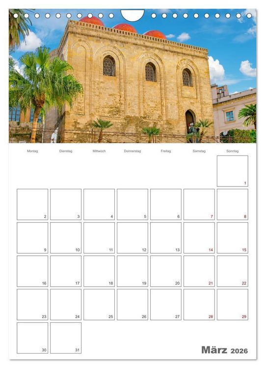 Produktbild: Palermo - Reiseziel auf Sizilien (Wandkalender 2026 DIN A4 hoch), CALVENDO Monatskalender