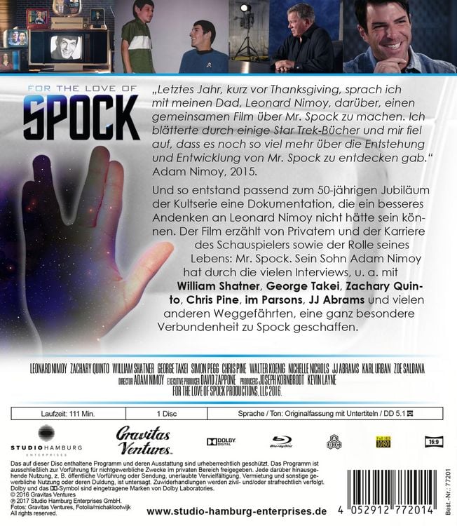 Produktbild: For the Love of Spock (OmU)