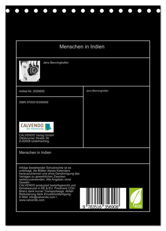Produktbild: Menschen in Indien (Tischkalender 2026 DIN A5 hoch), CALVENDO Monatskalender