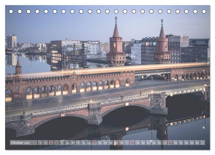 Produktbild: Berlin Citylights (Tischkalender 2026 DIN A5 quer), CALVENDO Monatskalender