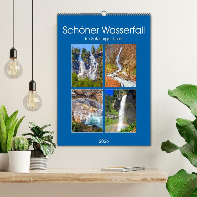 Produktbild: Sch&ouml;ner Wasserfall (Wandkalender 2026 DIN A2 hoch), CALVENDO Monatskalender