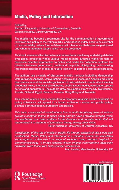 Produktbild: Media, Policy and Interaction