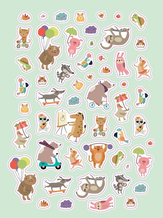 Produktbild: Stickerbuch Lustige Tiere I Über 1000 Sticker