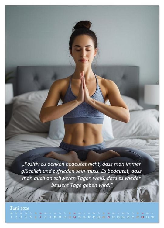 Produktbild: Yoga im Bett (Wandkalender 2026 DIN A4 hoch), CALVENDO Monatskalender
