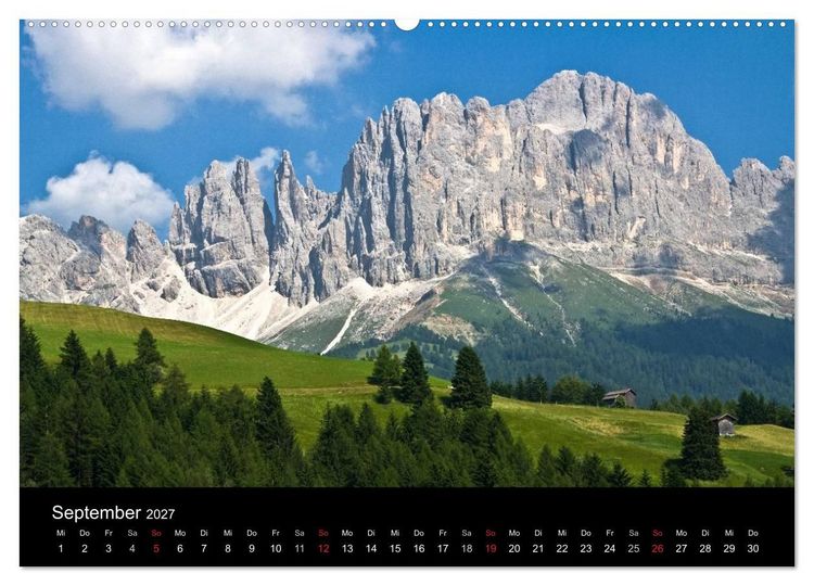 Produktbild: Die Dolomiten &ndash; Wanderparadies in S&uuml;dtirol (hochwertiger Premium Wandkalender 2027 DIN A2 quer), Kunstdruck in Hochglanz