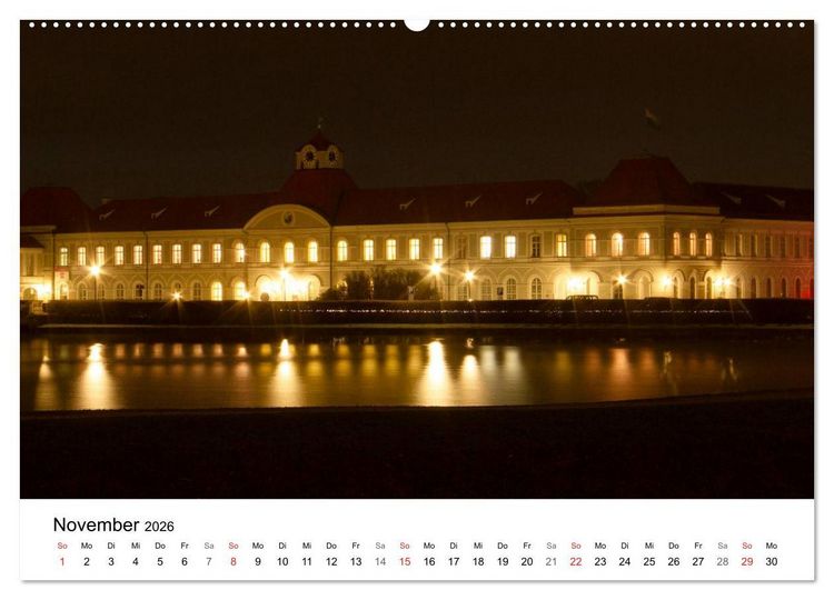 Produktbild: Nachts in M&uuml;nchen (Wandkalender 2026 DIN A2 quer), CALVENDO Monatskalender