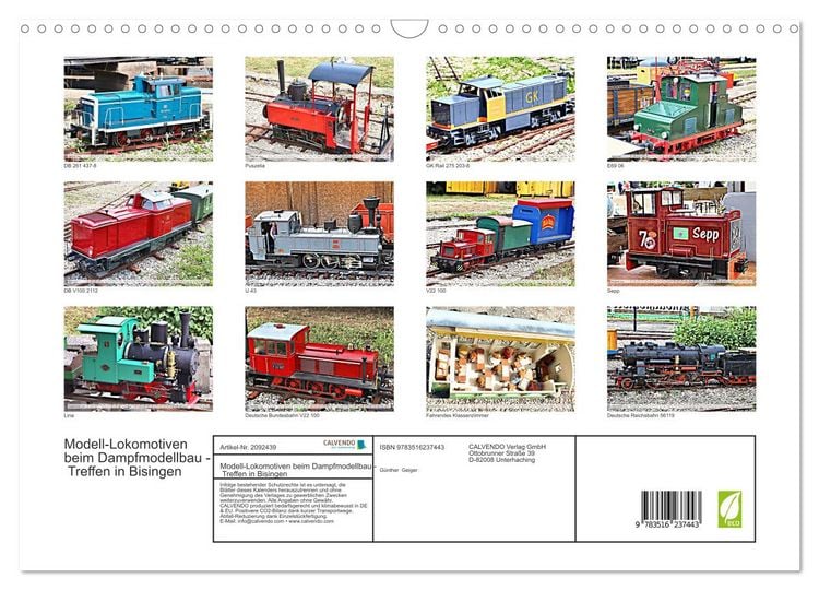 Produktbild: Modell-Lokomotiven beim Dampfmodellbau - Treffen in Bisingen (Wandkalender 2026 DIN A3 quer), CALVENDO Monatskalender