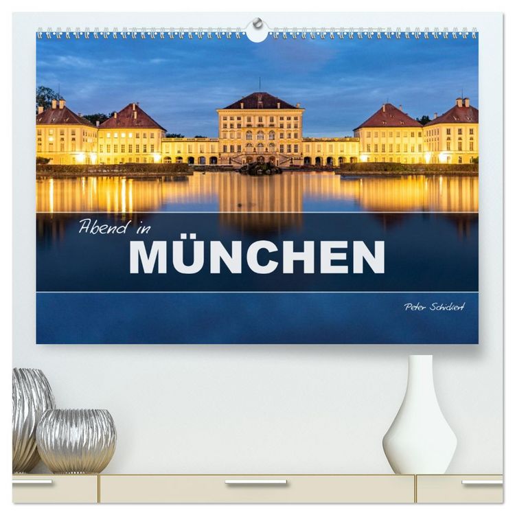 Produktbild: Abend in M&uuml;nchen (hochwertiger Premium Wandkalender 2026 DIN A2 quer), Kunstdruck in Hochglanz