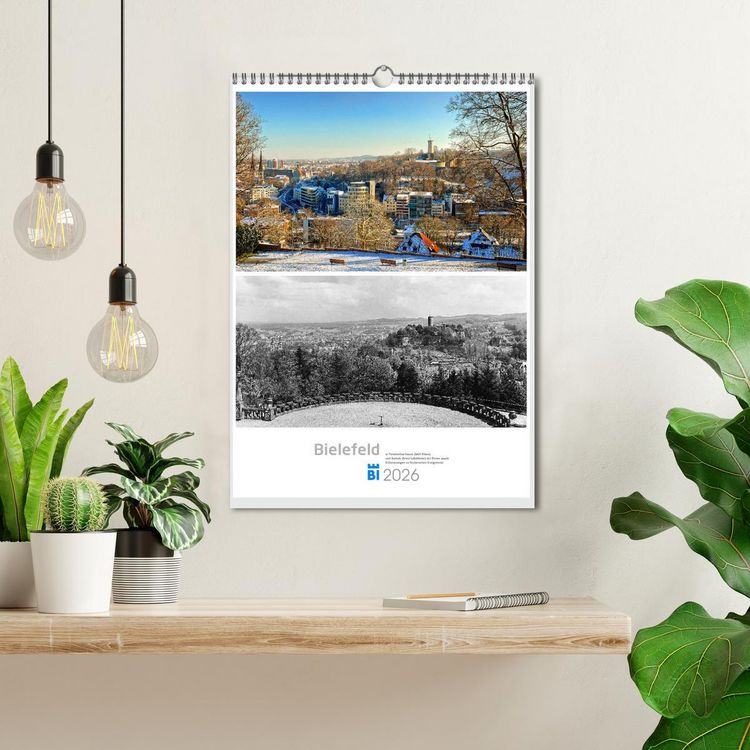 Produktbild: Bielefelder Fotomotive heute und damals mit historischen Ereignissen (Wandkalender 2026 DIN A3 hoch), CALVENDO Monatskalender