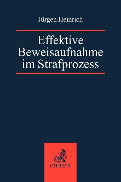 Produktbild: Effektive Beweisaufnahme im Strafprozess