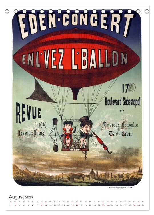Produktbild: Ballonfahren Kalender (Tischkalender 2026 DIN A5 hoch), CALVENDO Monatskalender