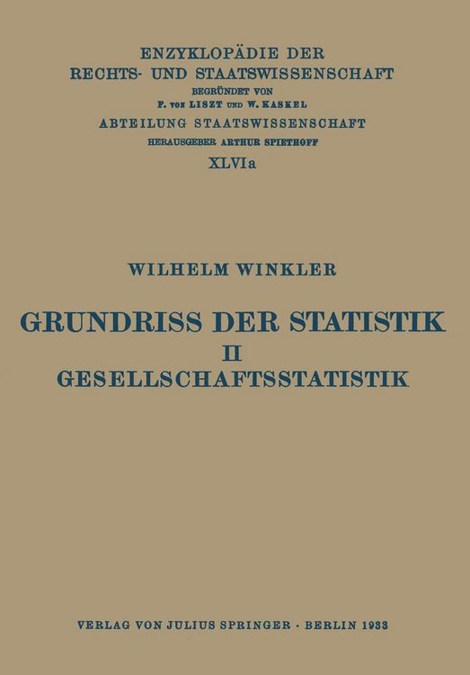 Produktbild: Grundriss der Statistik. II. Gesellschaftsstatistik